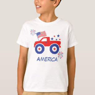 アメリカ国旗Tシャツのモンスタートラック Tシャツ