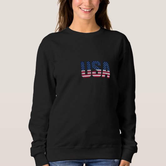 アメリカ国旗TシャツUSA国旗Tシャツアメリカ スウェットシャツ (正面)