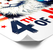 アメリカ国旗Usaおもしろいの7月4日 ポスター (角)