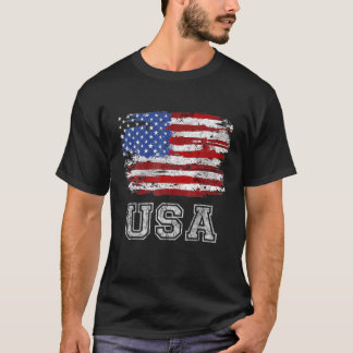 アメリカ国旗USAアメリカ合衆国4日 Tシャツ