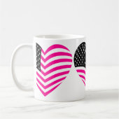 アメリカ国旗usaピンク コーヒーマグカップ (左)