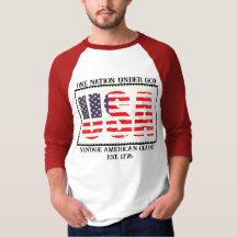 アメリカ国旗USAヴィンテージメンズジャージーTシャツ