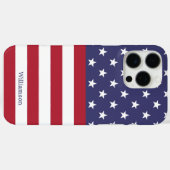 アメリカ国旗USA愛国的なスターストライプズ名 Case-Mate iPhoneケース (裏面 (横))