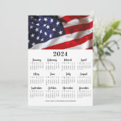 アメリカ国旗USA愛国的12カ月カレンダー シーズンカード (スタンド正面)