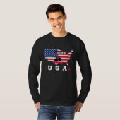 アメリカ国旗Usa愛国運動アメリカ国旗B Tシャツ (正面フル)