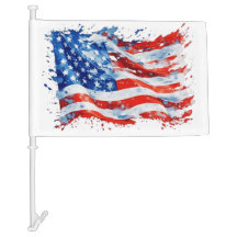 アメリカ国旗USA水彩七月4日