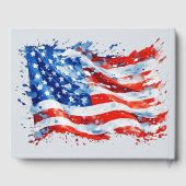 アメリカ国旗USA水彩七月4日 ゲストブック (裏面)