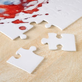 アメリカ国旗USA水彩七月4日 ジグソーパズル (側面)