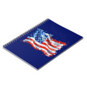 アメリカ国旗USA水彩七月4日 ノートブック (左側)