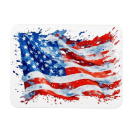 アメリカ国旗USA水彩七月4日 マグネット