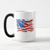 アメリカ国旗USA水彩七月4日 モーフィングマグカップ (左)