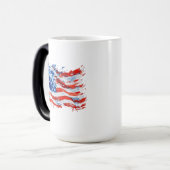 アメリカ国旗USA水彩七月4日 モーフィングマグカップ (正面左)