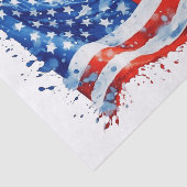 アメリカ国旗USA水彩七月4日 薄葉紙 (詳細)