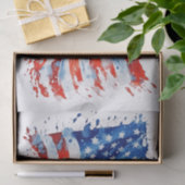 アメリカ国旗USA水彩七月4日 薄葉紙 (ギフト)