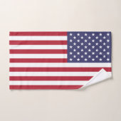 アメリカ国旗USA独立愛国心 バスタオルセット (ハンドタオル)