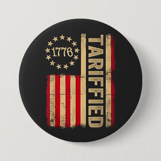 アメリカ国旗USA 1776アメリカのタリーフ 缶バッジ (正面)