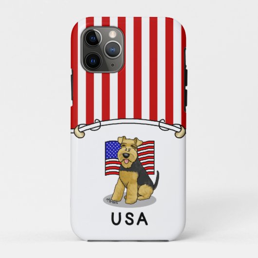 アメリカ国旗Welsh Terrier Dog – かわいい Case-Mate iPhoneケース (裏面)