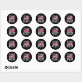 アメリカ国旗Wethe People Resists ラウンドシール (シート)