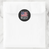アメリカ国旗Wethe People Resists ラウンドシール (バッグ)