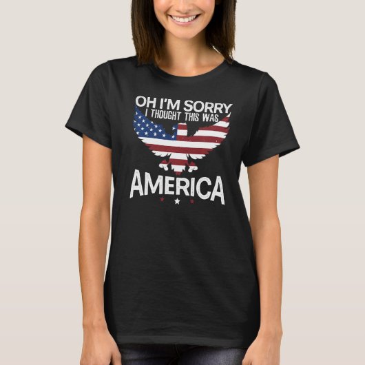 アメリカ国民考えの日ですまない Tシャツ (正面)