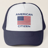 アメリカ国民 大胆なアメリカ国旗 トラッカー ハット (正面)
