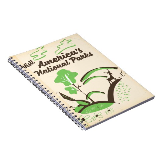 アメリカ国立公園のヴィンテージのポスターを訪れる ノートブック (右側)