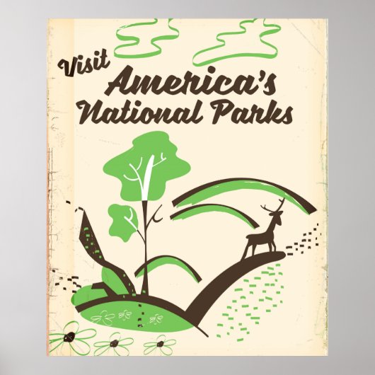 アメリカ国立公園のヴィンテージのポスターを訪れる ポスター (正面)