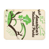 アメリカ国立公園のヴィンテージのポスターを訪れる マグネット (横)