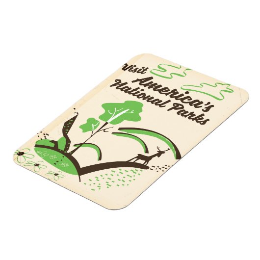 アメリカ国立公園のヴィンテージのポスターを訪れる マグネット (左側)