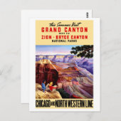 アメリカ国立公園ヴィンテージのポスター復元 ポストカード (正面/裏面)