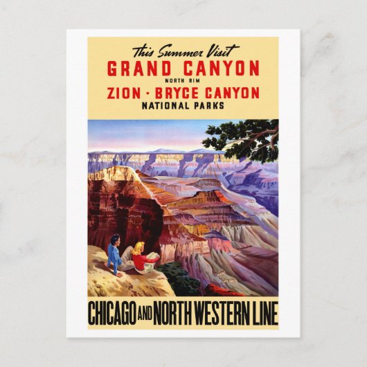 アメリカ国立公園ヴィンテージのポスター復元 ポストカード (正面)