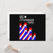 アメリカ国籍を取得しました カード (正面/裏面インサイチュ)