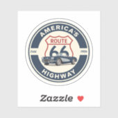 アメリカ国道66の歴史的なハイウェイ クラシックカー ギフト シール (シート)