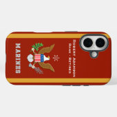 アメリカ国防の紋章 - 名前をカスタマイズ Case-Mate iPhoneケース (裏面 (横))