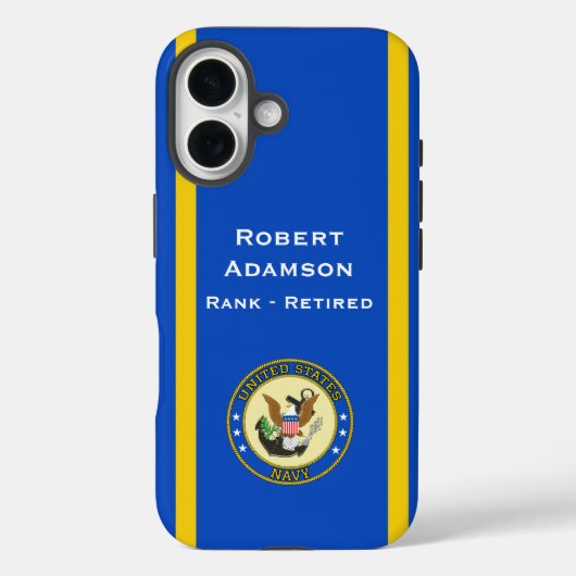 アメリカ国防の紋章 - 名前をパーソナライズ Case-Mate iPhoneケース (裏面)