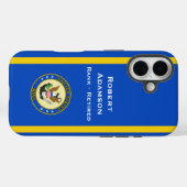 アメリカ国防の紋章 - 名前をパーソナライズ Case-Mate iPhoneケース (裏面 (横))
