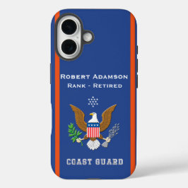 アメリカ国防の紋章 - 名前をパーソナライズ iPhone 16ケース