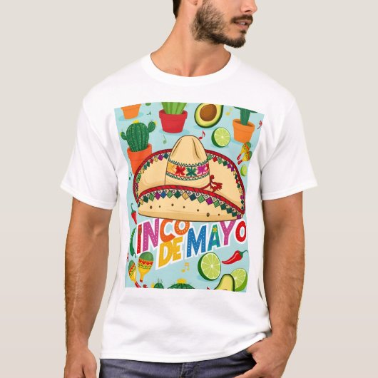 アメリカ在住のメキシコ人のためのTシャツ Tシャツ (正面)