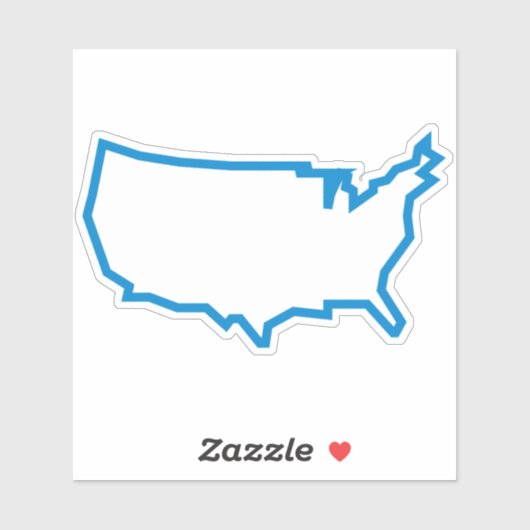 アメリカ地図の輪郭 シール (シート)