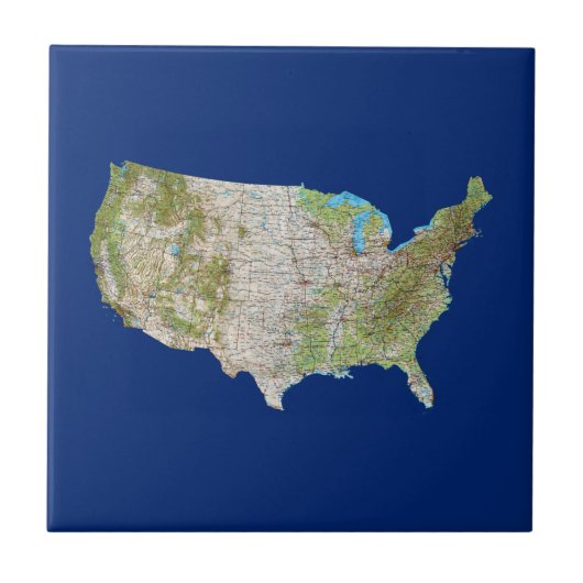 アメリカ地図タイル タイル (正面)