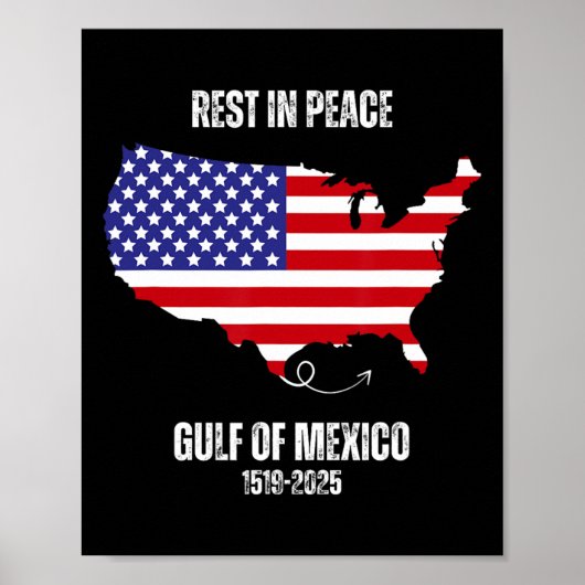 アメリカ地図メキシコ湾大統領アメリカの湾 ポスター (正面)