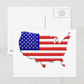 アメリカ地図 ポストカード (正面/裏面)