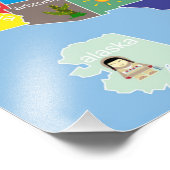 アメリカ地図（子供向け） フォトプリント            (角)