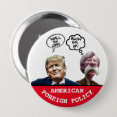 アメリカ外交政策 缶バッジ (正面&裏面)