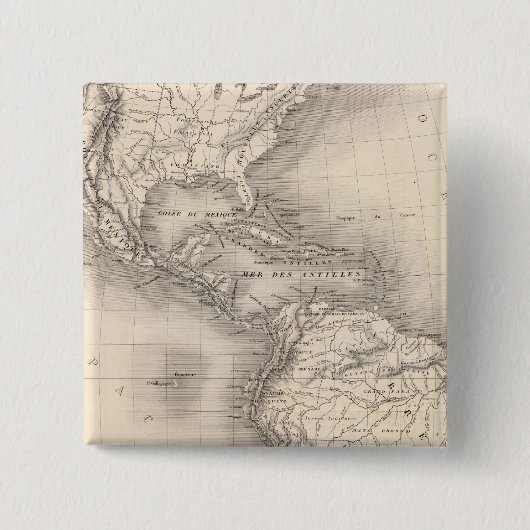 アメリカ大スペインの帝国地図 缶バッジ (正面)