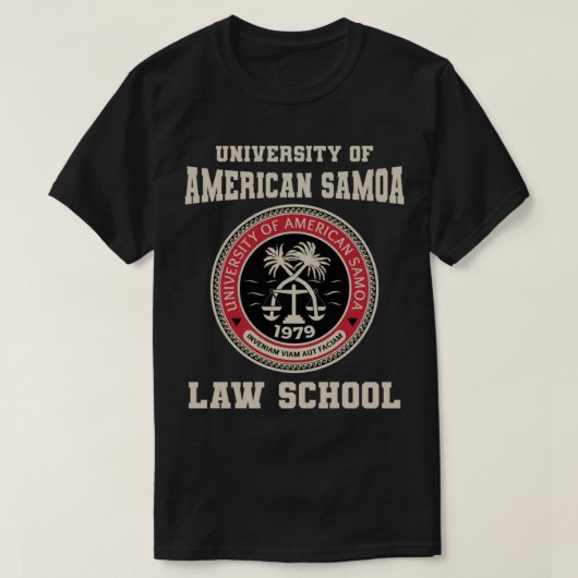 アメリカ大学サモア法科大学院プルオーバー Tシャツ (デザイン正面)