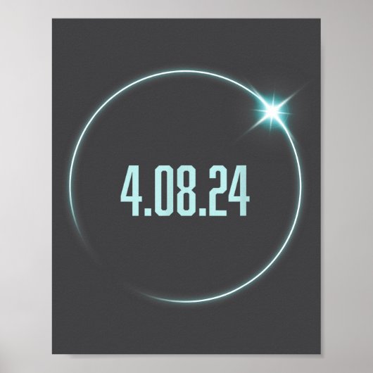 アメリカ大皆既日食 2024年4月8日 皆既日食 冗談 ポスター (正面)