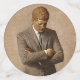アメリカ大統領ジョン・ケネディの肖像画 コンフェッティ