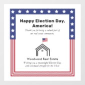 アメリカ大統領選挙の当日 | 不動産オフィスの装飾 ウィンドウサイン (シート)