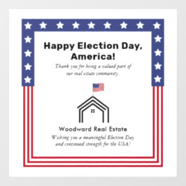 アメリカ大統領選挙の当日 | 不動産オフィスの装飾 ウィンドウサイン